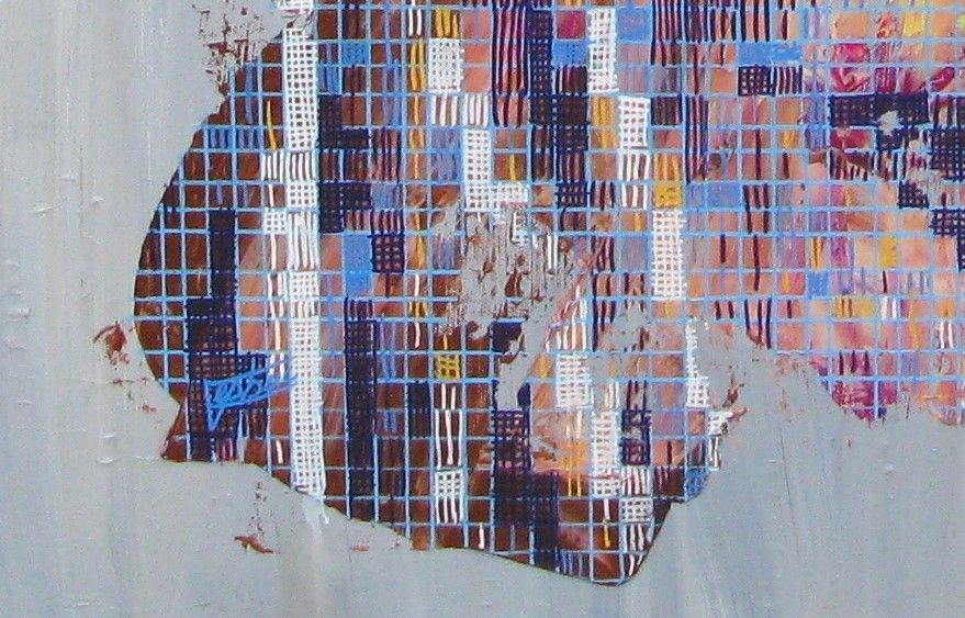 Tableau de NICOLAS JESBAC a pour titre  REAPPROPRIATION HUMAINE URBAINE style figuratif, graphique dim : NICOLAS JESBACprix:1000
