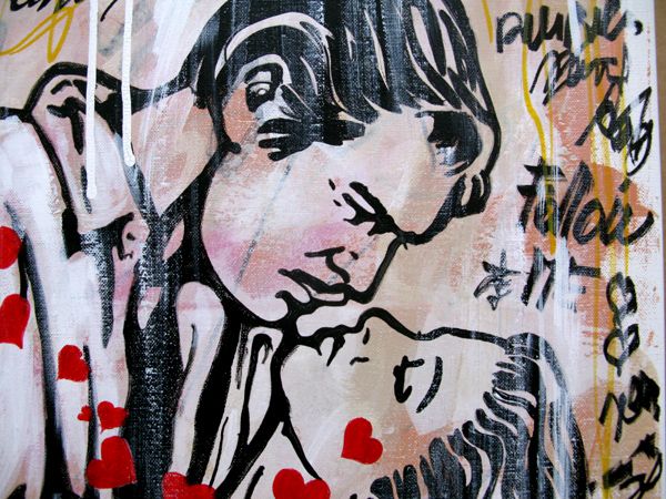 Tableau de PATRICIA GADISSEUR a pour titre  BOOM STAR style graffiti, street pop art dim : PATRICIA GADISSEURprix:750