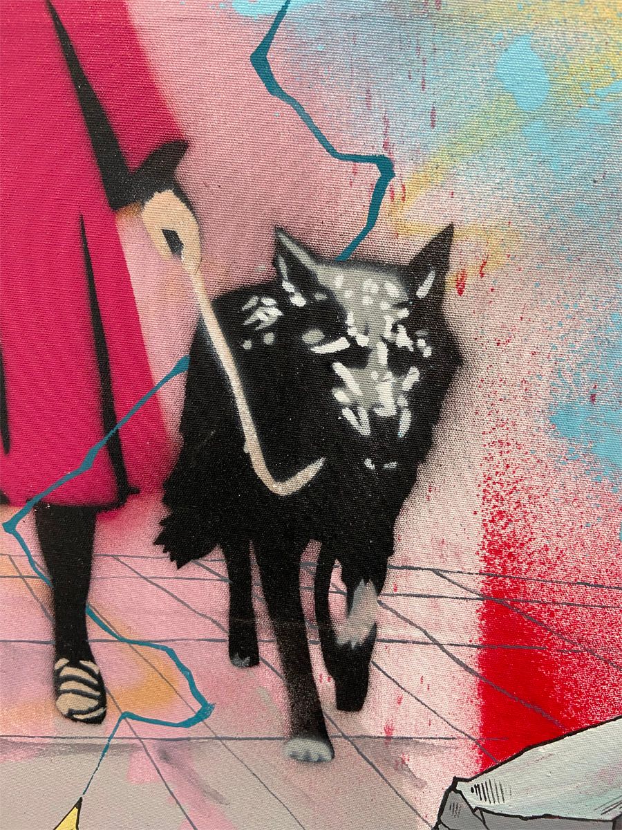 Tableau de Craig & Emer a pour titre  A la prochaine style street art  dim : Craig & Emerprix:220