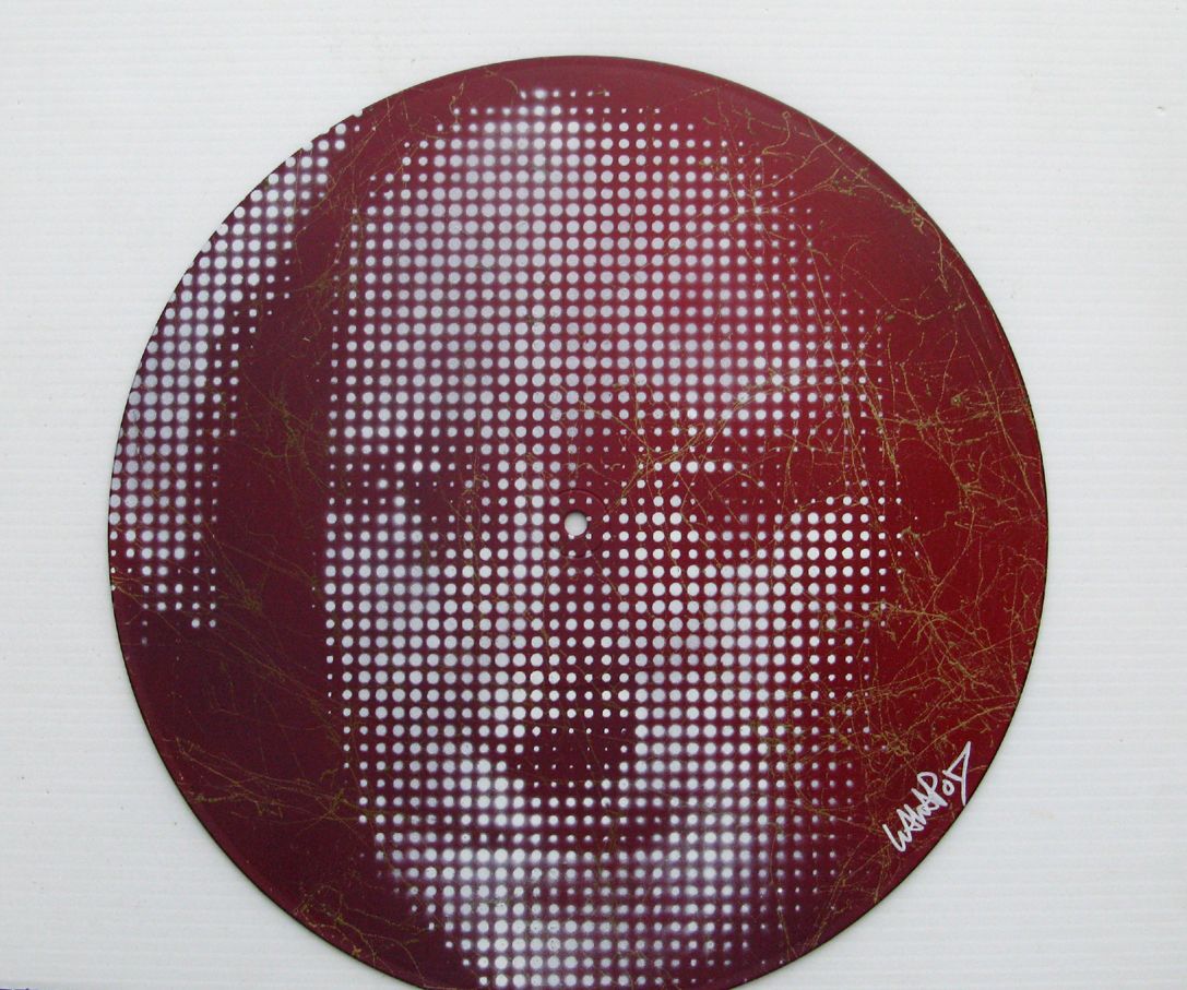 Tableau de WAWAPOD a pour titre  Joconde rouge style street pop art, graphique dim : WAWAPODprix:120