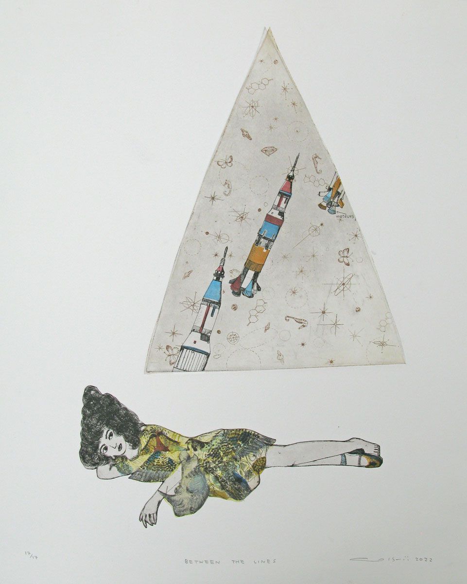 Editions d'art de ATSUKO ISHII a pour titre  BETWEEN THE LINES style figuratif dim : ATSUKO ISHIIprix:250