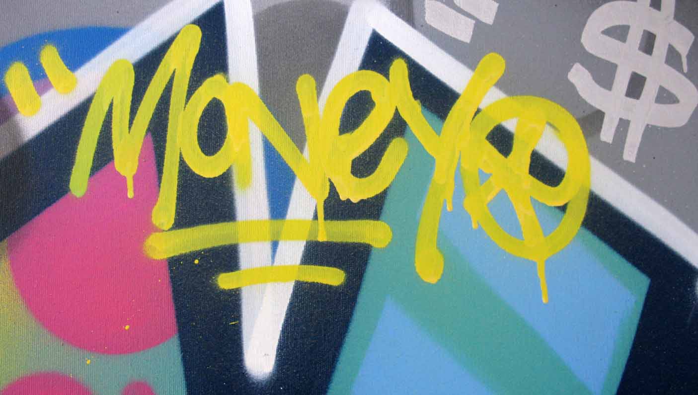 Tableau de KENY a pour titre  SANS TITRE style graffiti, street art dim : KENYprix:900