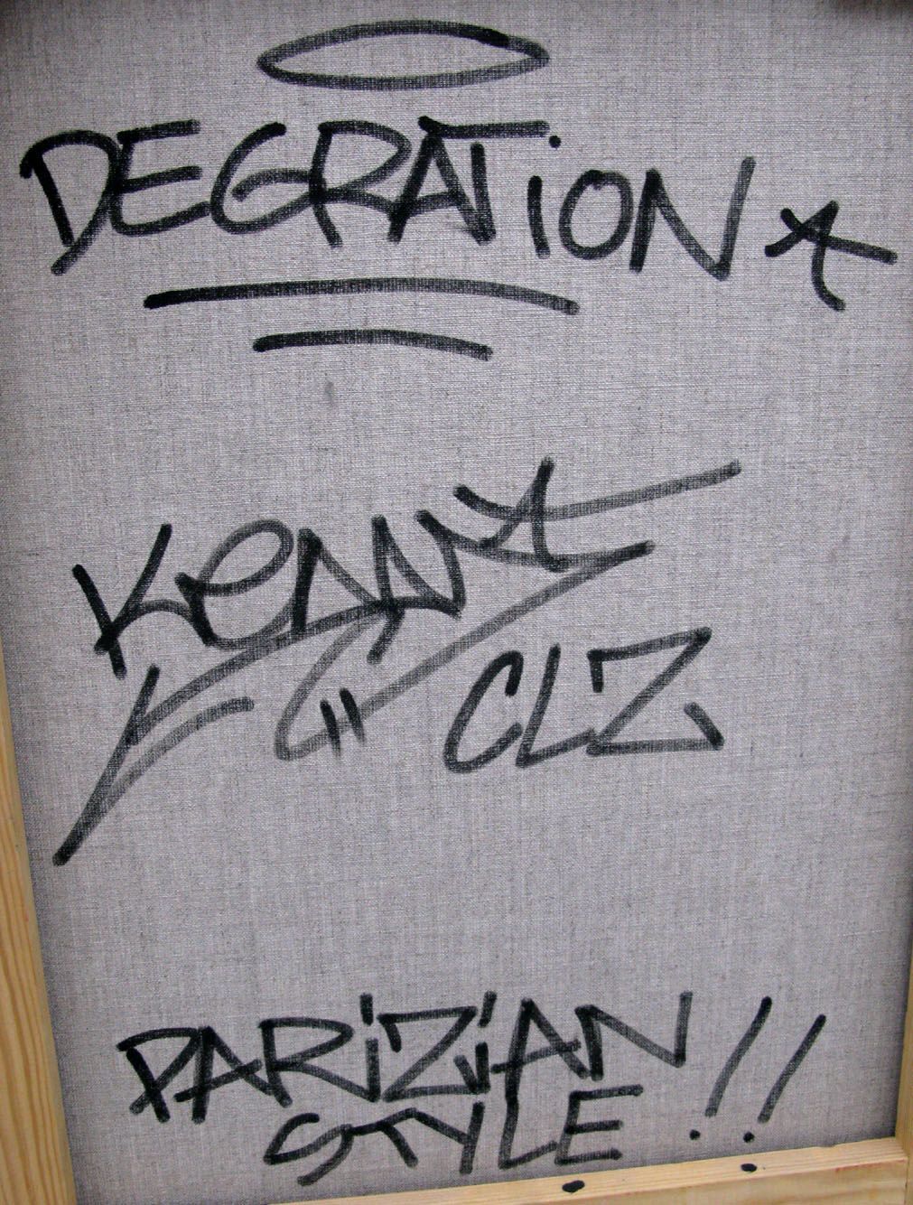 Tableau de KENY a pour titre  Degration style graffiti, street art dim : KENYprix:800