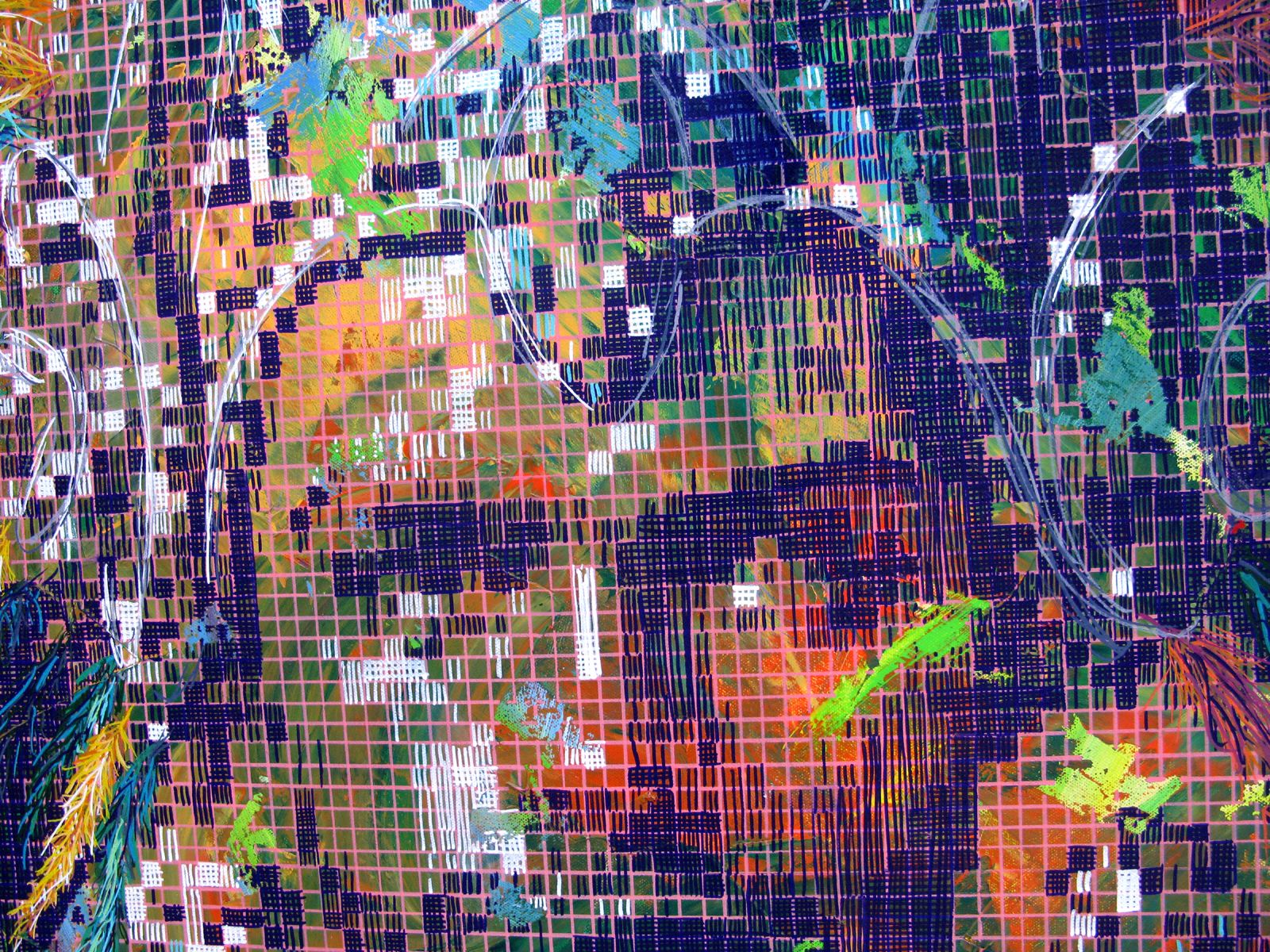 Tableau de NICOLAS JESBAC a pour titre  REAPPROPRIATION HUMAINE -SAMBA#2 style figuratif, graphique dim : NICOLAS JESBACprix:1100