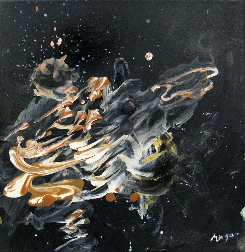 Tableau de RINGER HERVE a pour titre  SANS TITRE style abstrait dim : RINGER HERVEprix:160