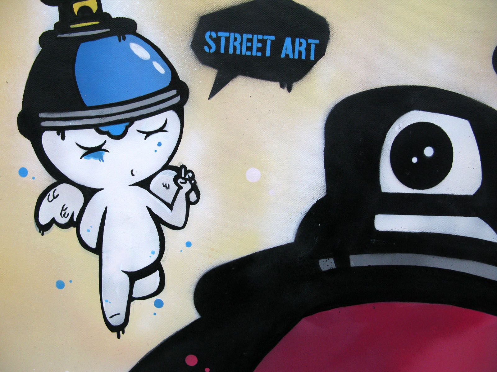 Tableau de JUAN SPRAY a pour titre  STREET ART OR GRAFFITI style graphique dim : JUAN SPRAYprix:1200