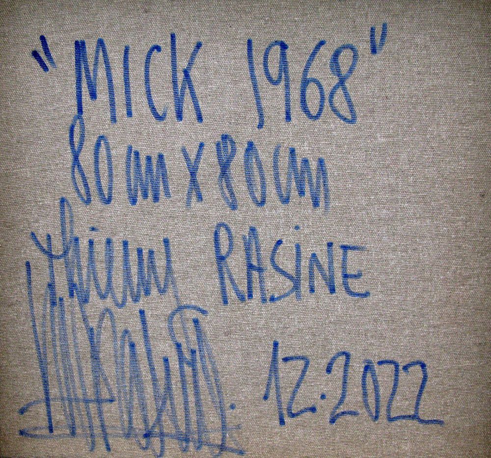 Tableau de THIERRY RASINE a pour titre  Mick 1968 style street pop art dim : THIERRY RASINEprix:1200