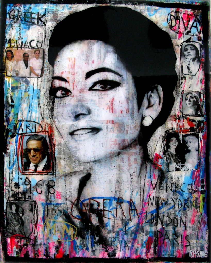 Tableau de THIERRY RASINE a pour titre  Greek Diva style street pop art dim : THIERRY RASINEprix:1200