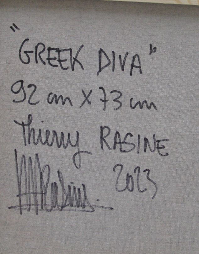 Tableau de THIERRY RASINE a pour titre  Greek Diva style street pop art dim : THIERRY RASINEprix:1200