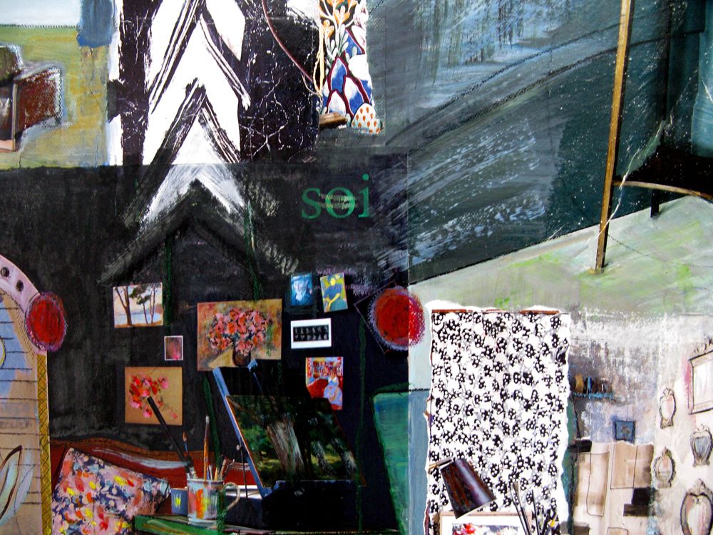 Tableau de VEROE a pour titre  Tentures et peintures style figuratif dim : VEROEprix:400