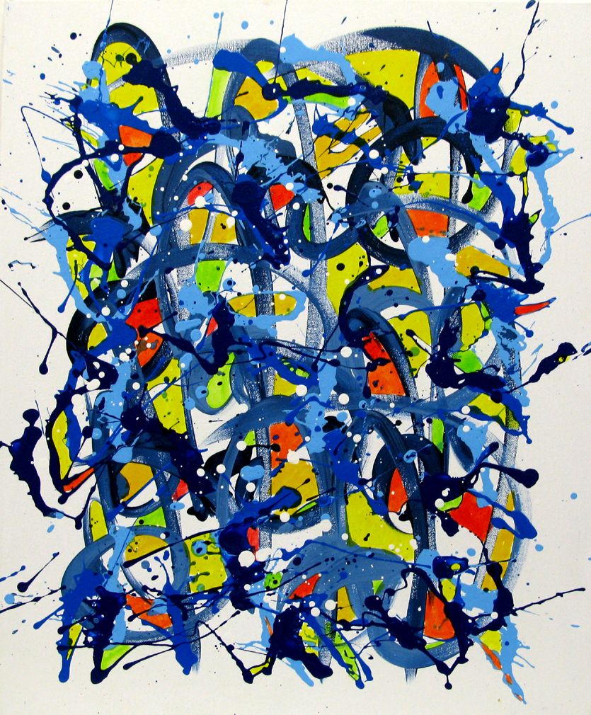 Tableau de STEPHANE RIME a pour titre  NONAME D124 style abstrait dim : STEPHANE RIMEprix:300