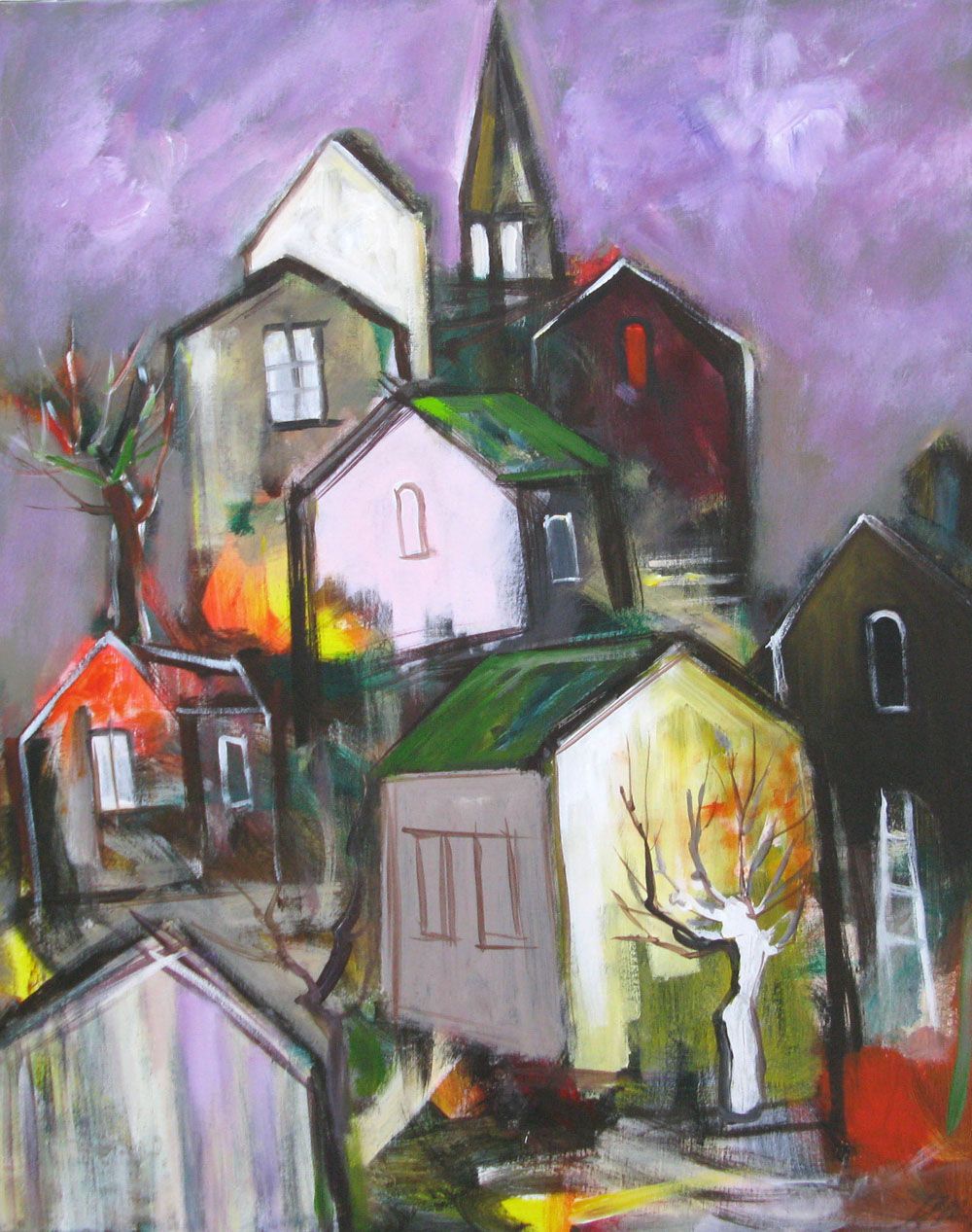 Tableau de IVAN TZONEV a pour titre  NOVO SELO 1 style figuratif dim : IVAN TZONEVprix: