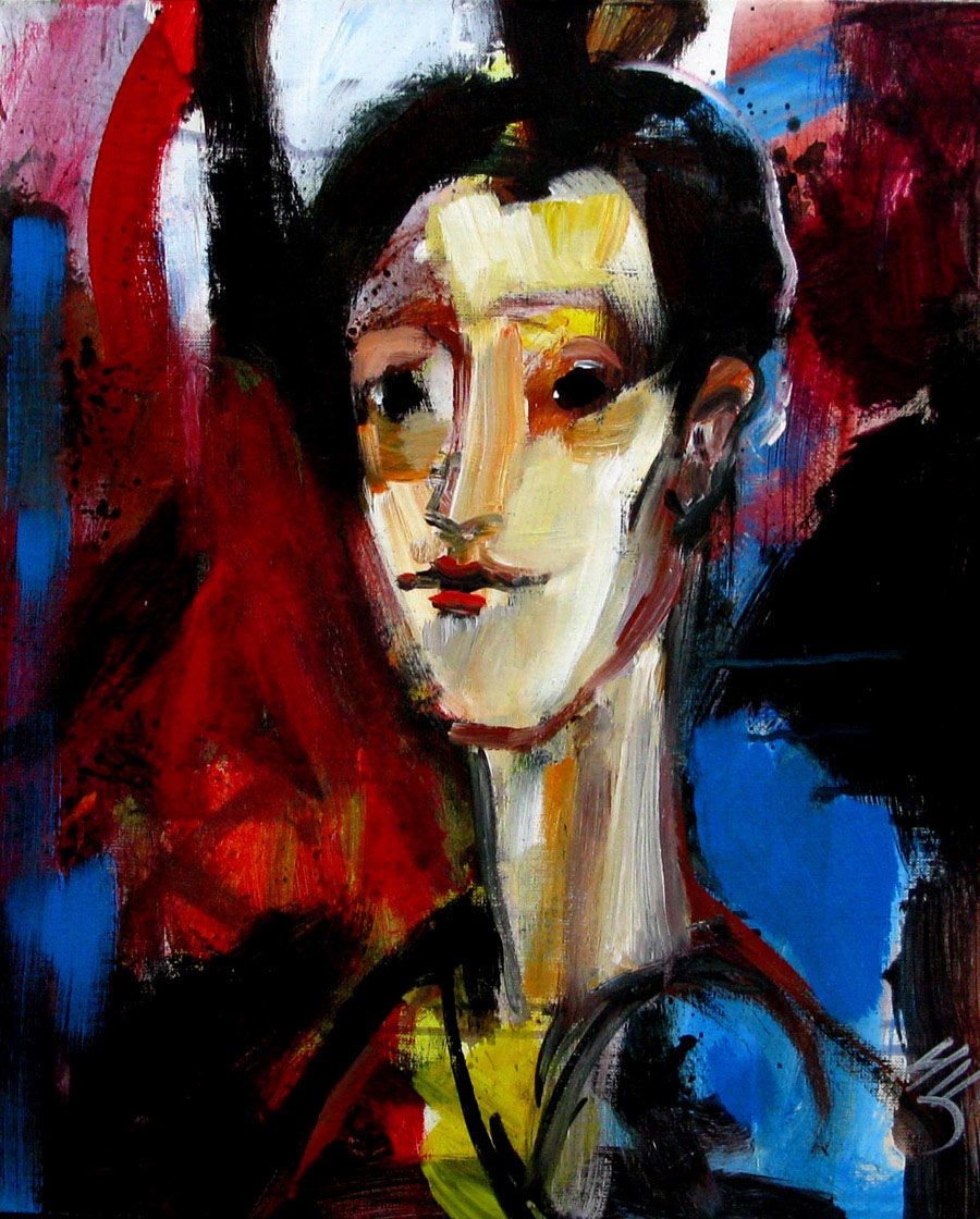 Tableau de IVAN TZONEV a pour titre  PORTRAIT 4 style figuratif dim : IVAN TZONEVprix:300