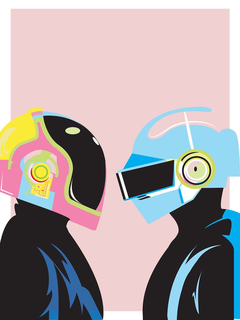 Editions d'art de JMC a pour titre  DAFT PUNK style figuratif, graphique dim : JMCprix:50