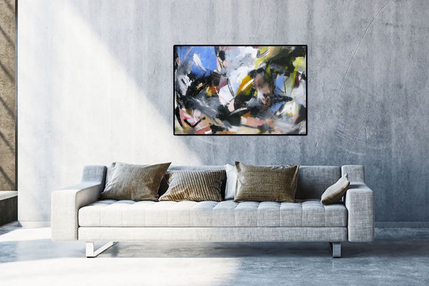 Tableau de JM BARROIS a pour titre  SONGE 10-01 style abstrait dim : JM BARROISprix:1800