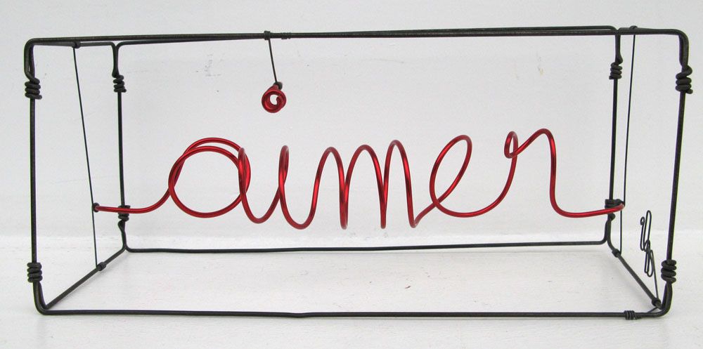 Sculpture de JPHI a pour titre  AIMER ROUGE style no dim : JPHIprix:
