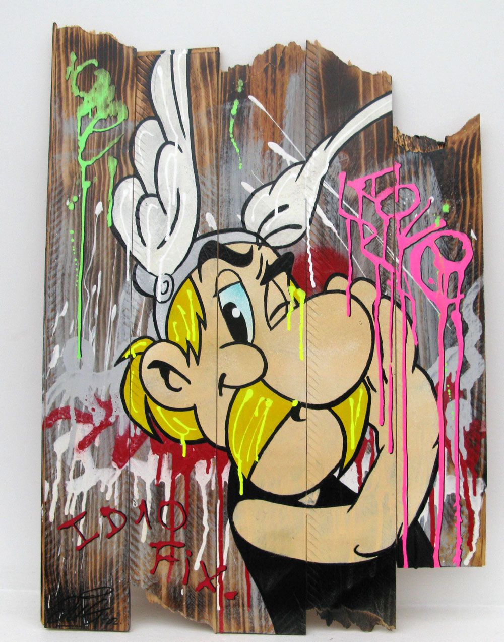 Tableau de JUG a pour titre  SECRETIX style street pop art dim : JUGprix:450