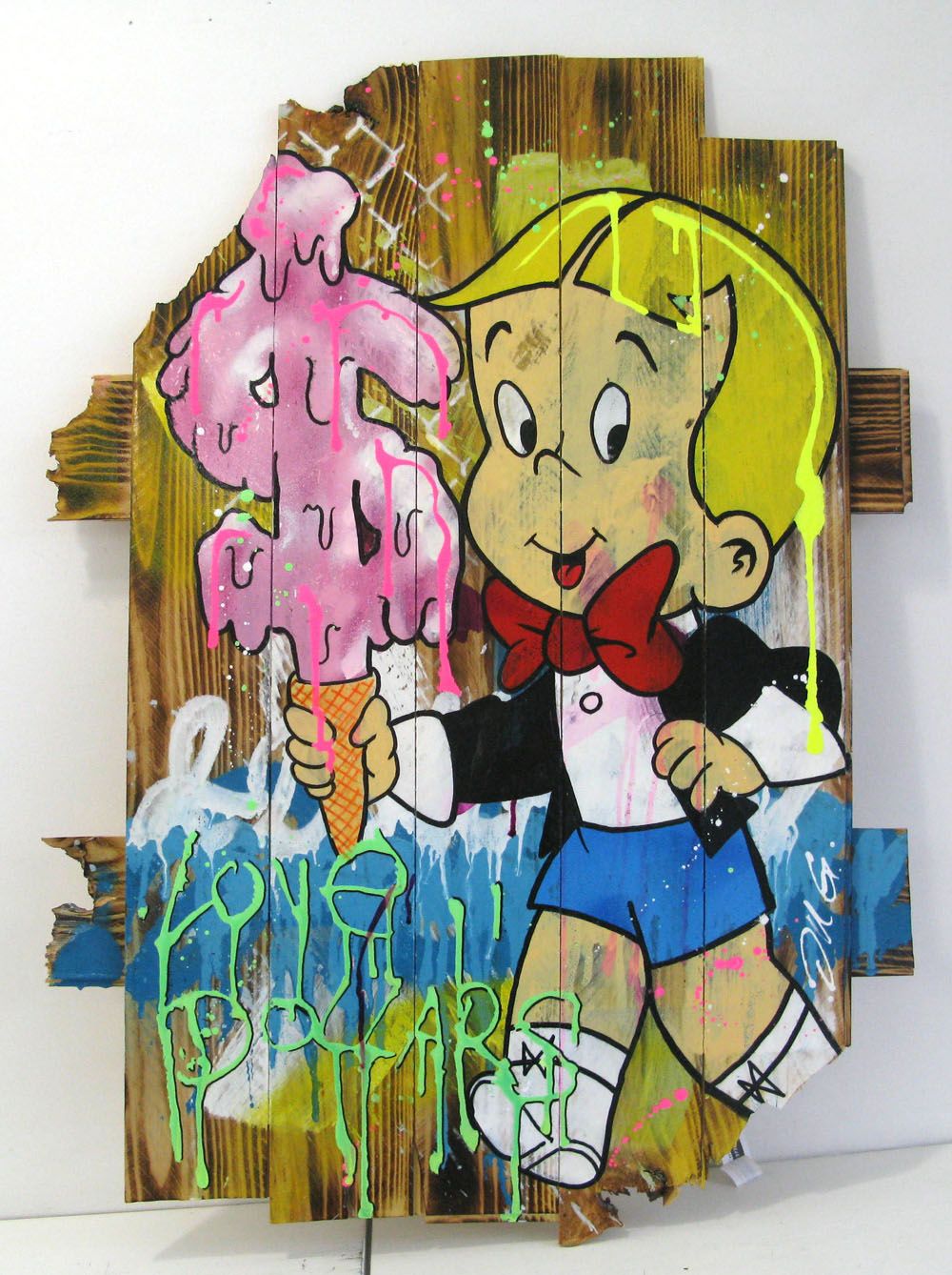 Tableau de JUG a pour titre  ICE CREAM style street pop art dim : JUGprix:550