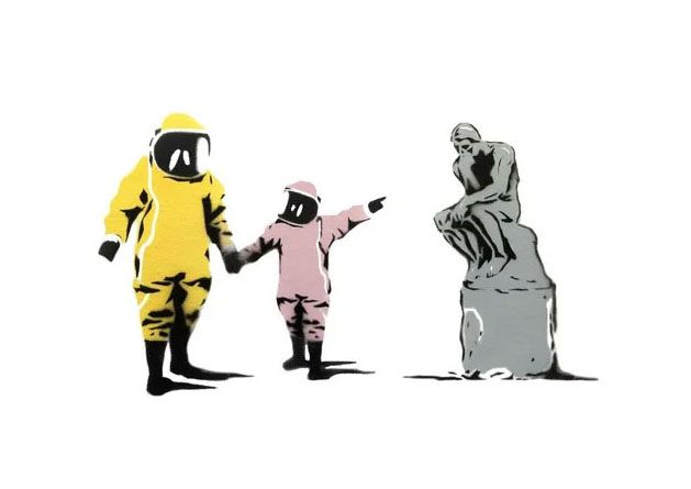 Editions d'art de CANNED a pour titre  JOURNEE AU MUSEE 2052 I style street art, graphique dim : CANNEDprix:40