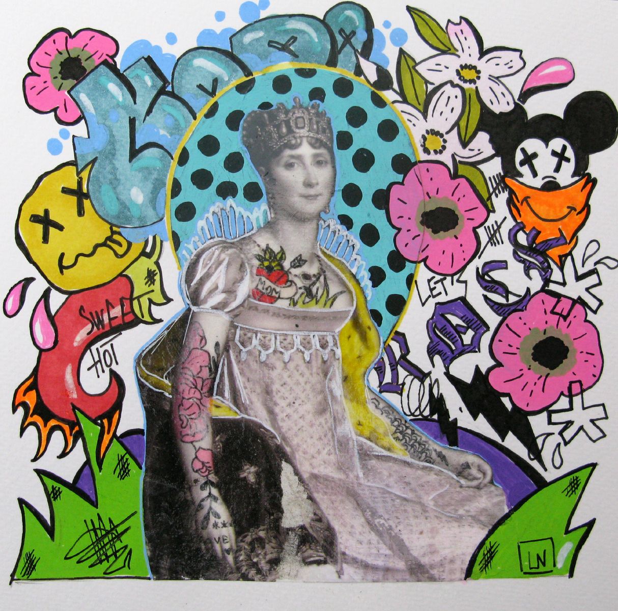 Dessin de LN LE PAPE a pour titre  Josephine style graphique dim : LN LE PAPEprix:60