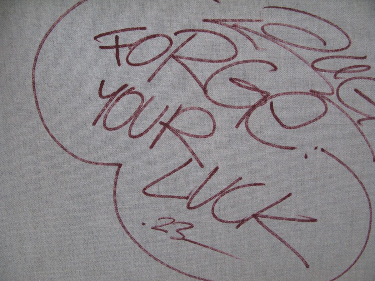 Tableau de JUG a pour titre  Forge your luck style street pop art, street art dim : JUGprix:900