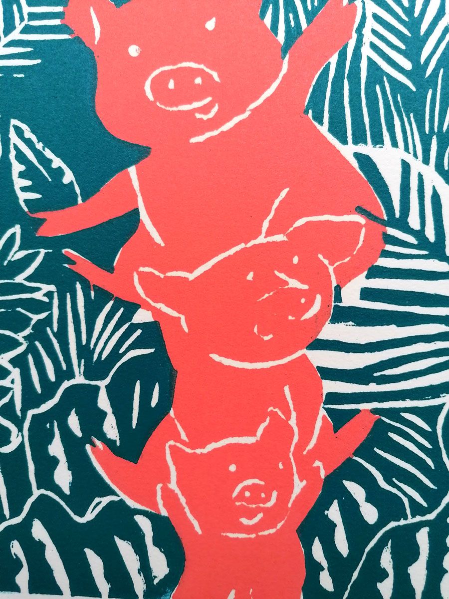 Editions d'art de JULIA CHAUSSON a pour titre  LE TRIO style figuratif dim : JULIA CHAUSSONprix:80