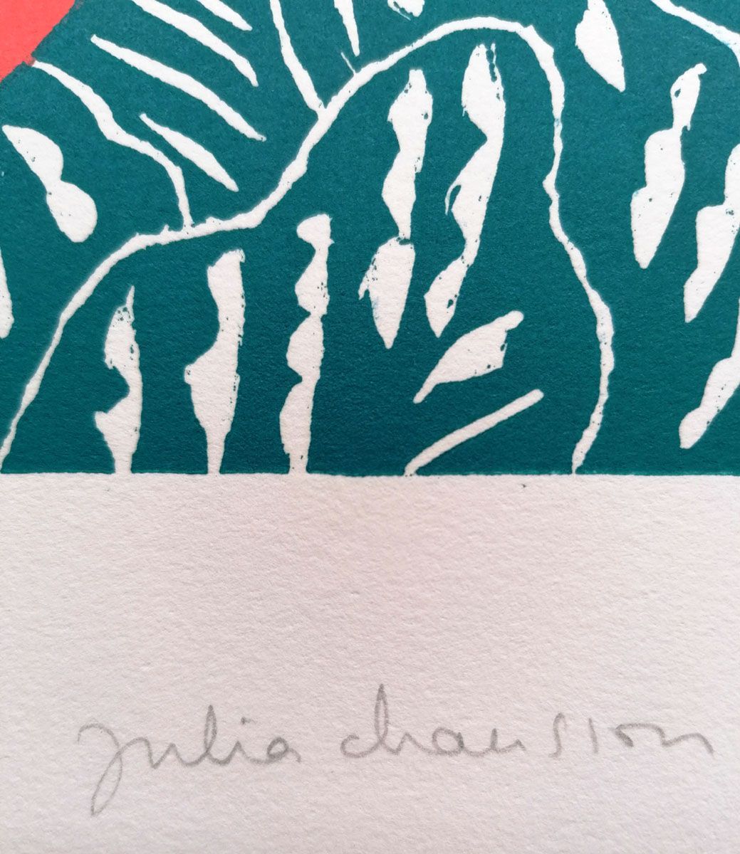 Editions d'art de JULIA CHAUSSON a pour titre  LE TRIO style figuratif dim : JULIA CHAUSSONprix:80
