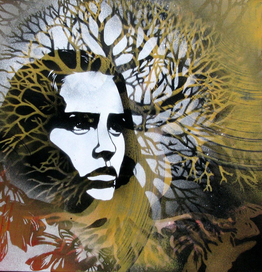 Tableau de KARO TRASS a pour titre  SANS TITRE style street pop art, street art dim : KARO TRASSprix:300