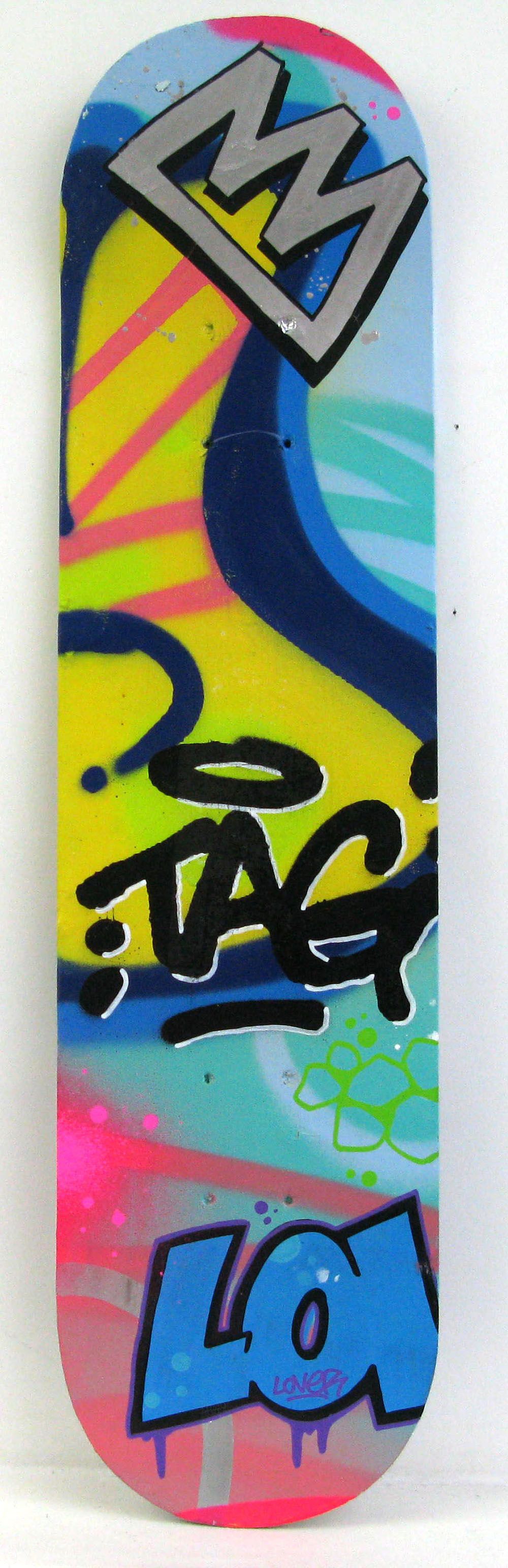 Sculpture de KENY a pour titre  TAF LOL style graffiti, street art dim : KENYprix:320