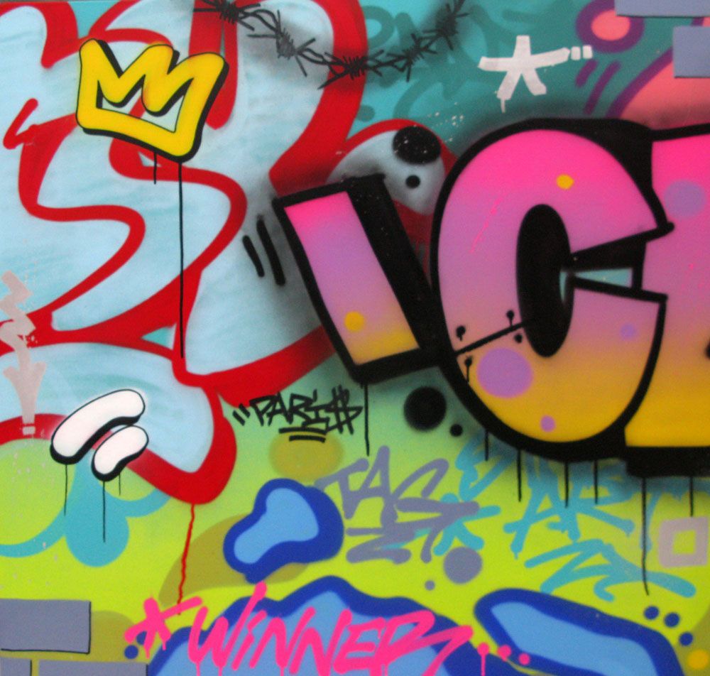 Tableau de KENY a pour titre  NEW YORK GANG style graffiti, street art dim : KENYprix:800