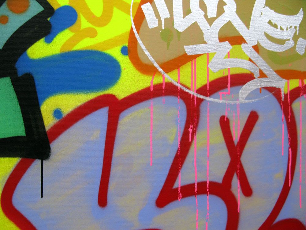 Tableau de KENY a pour titre  GRAFF style graffiti, street art dim : KENYprix:800