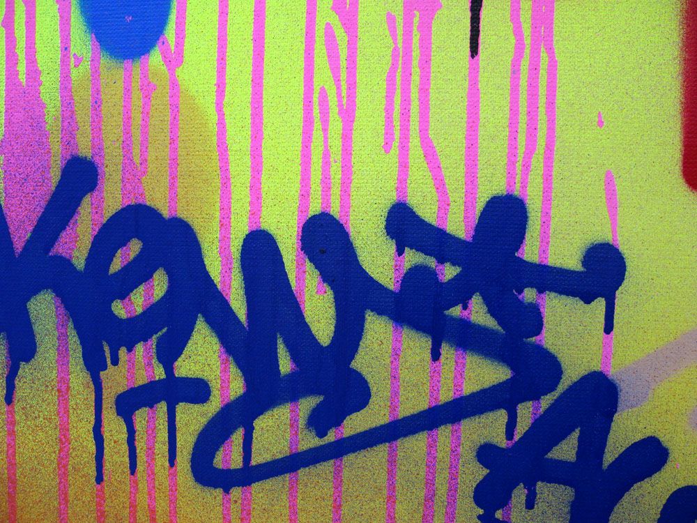 Tableau de KENY a pour titre  GRAFF style graffiti, street art dim : KENYprix:800