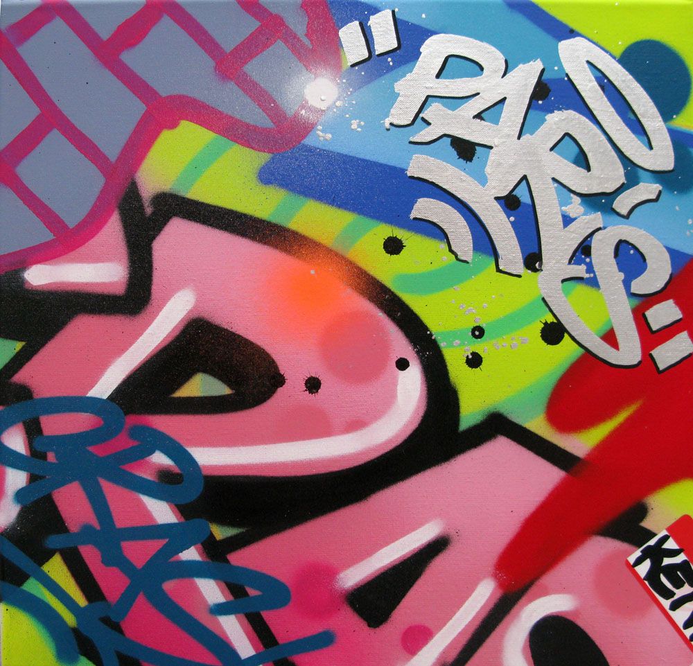 Tableau de KENY a pour titre  CRASH style graffiti, street art dim : KENYprix:250