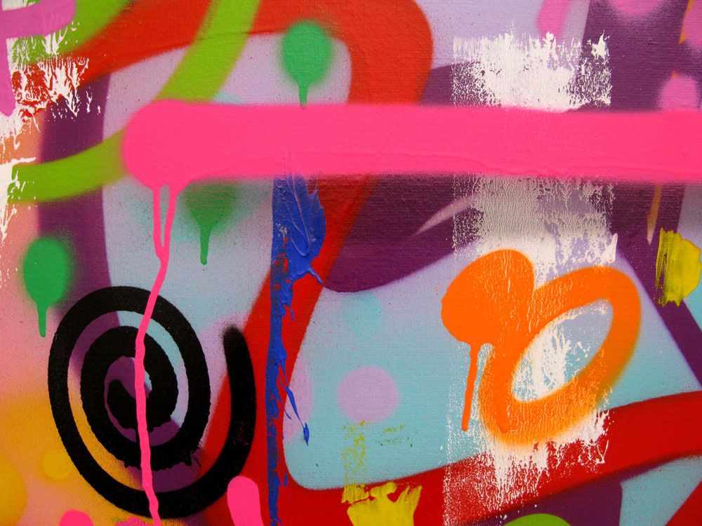 Tableau de KENY a pour titre  COLORAMAX 8 style graffiti, street art dim : KENYprix:450