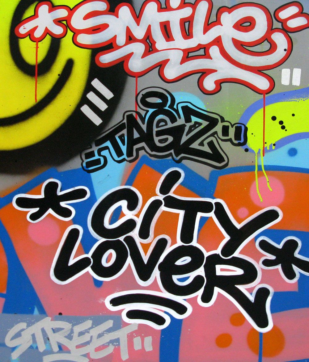 Tableau de KENY a pour titre  CITY LOVER style graffiti, street art dim : KENYprix:550