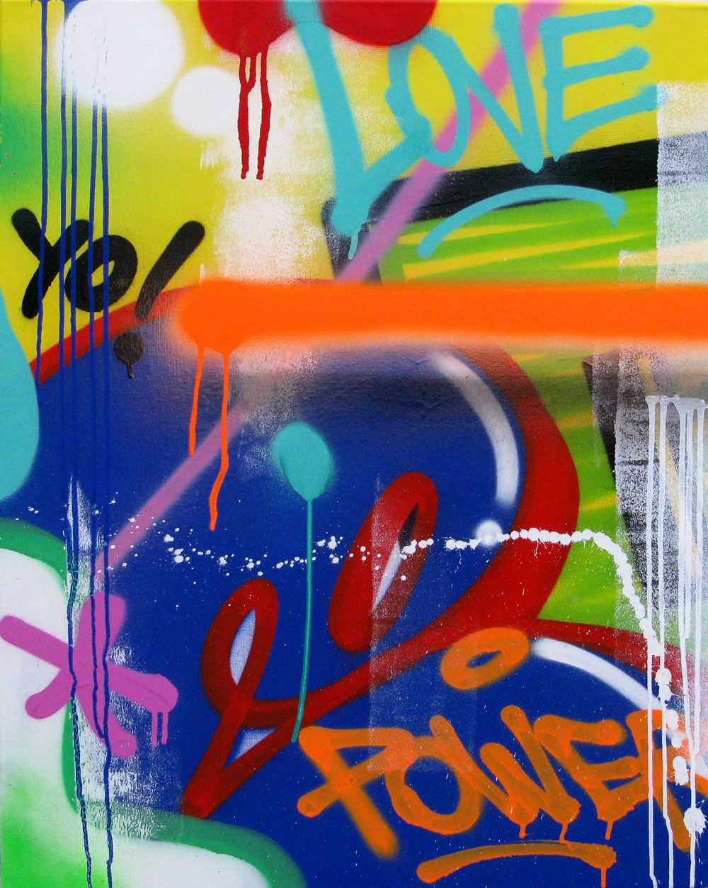 Tableau de KENY a pour titre  COLORAMAX 7 style graffiti, street art dim : KENYprix:450