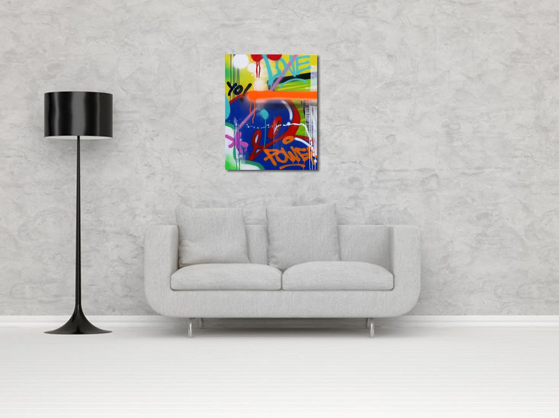 Tableau de KENY a pour titre  COLORAMAX 7 style graffiti, street art dim : KENYprix:450