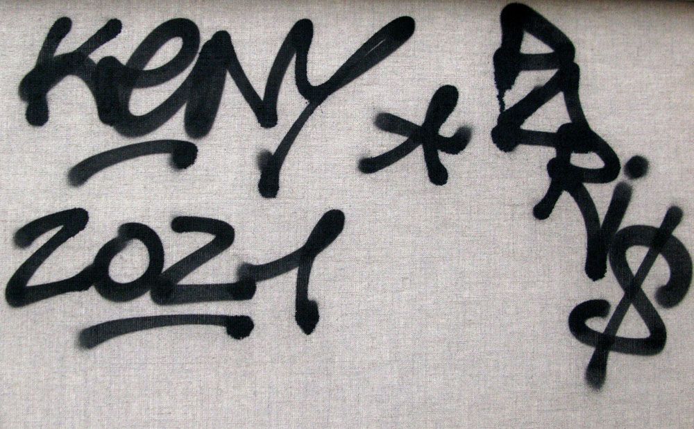 Tableau de KENY a pour titre  MONEY MONEY style graffiti, street art dim : KENYprix:1700