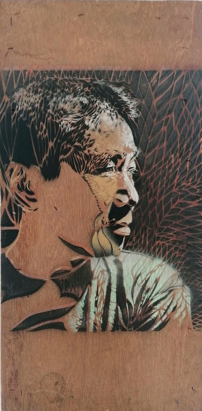 Sculpture de ARTISTE OUVRIER a pour titre  Kafka sur le rivage style figuratif dim : ARTISTE OUVRIERprix:1400