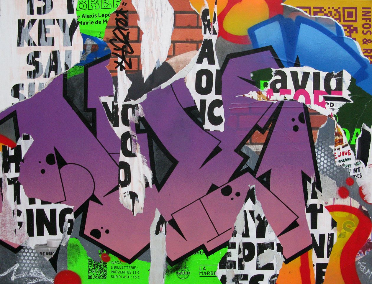 Tableau de KENY a pour titre  Green light style graffiti, street art dim : KENYprix:1000