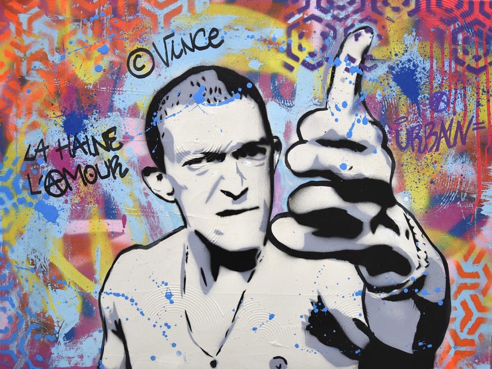 Editions d'art de SARA CHELOU a pour titre  VINCE style street pop art, street art dim : SARA CHELOUprix:70
