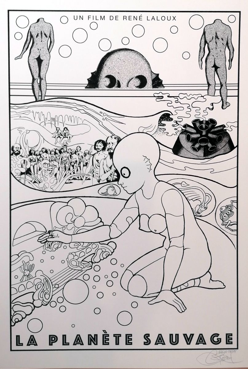 Editions d'art de CHUCK SPERRY a pour titre  FANTASTIC PLANET BW TEST style figuratif dim : CHUCK SPERRYprix:400