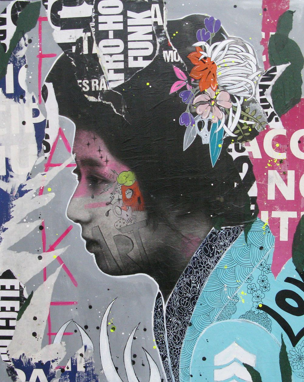 Tableau de LN LE PAPE a pour titre  FAKE ART style graphique dim : LN LE PAPEprix: