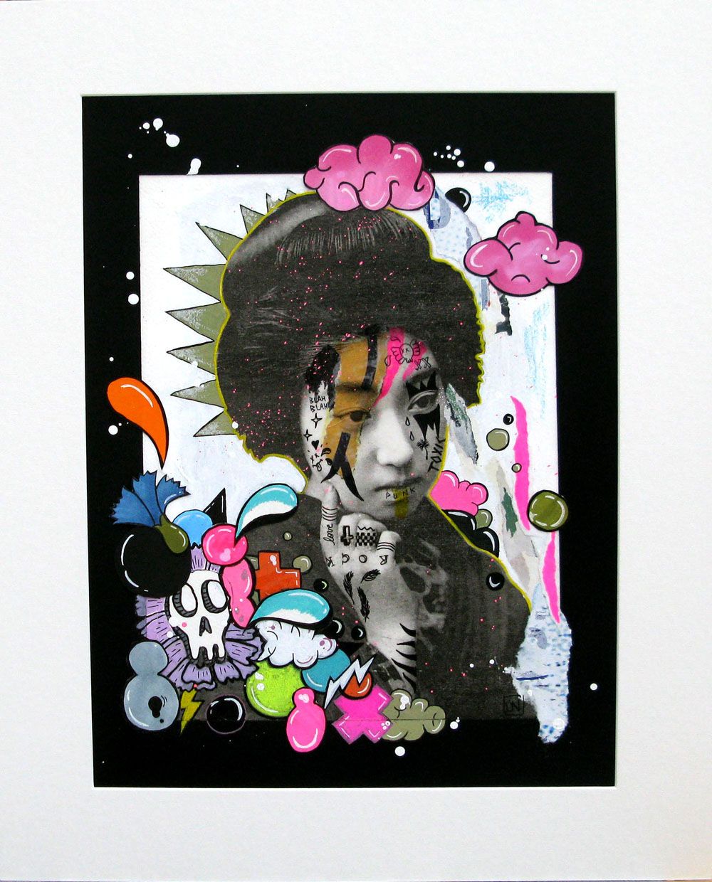 Dessin de LN LE PAPE a pour titre  TOXIC SERIE GEISHA POP style graphique dim : LN LE PAPEprix: