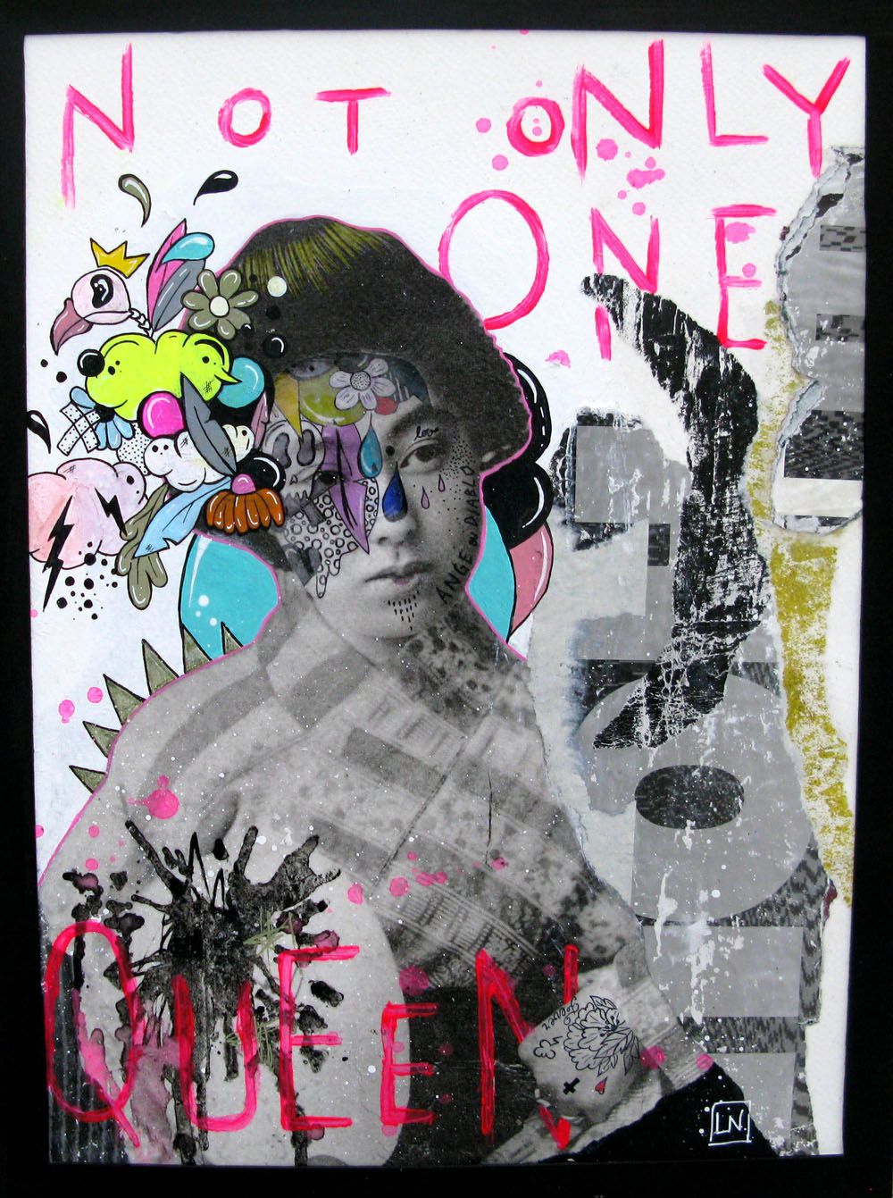 Dessin de LN LE PAPE a pour titre  NOT ONLY ONE QUEEN style figuratif dim : LN LE PAPEprix:160