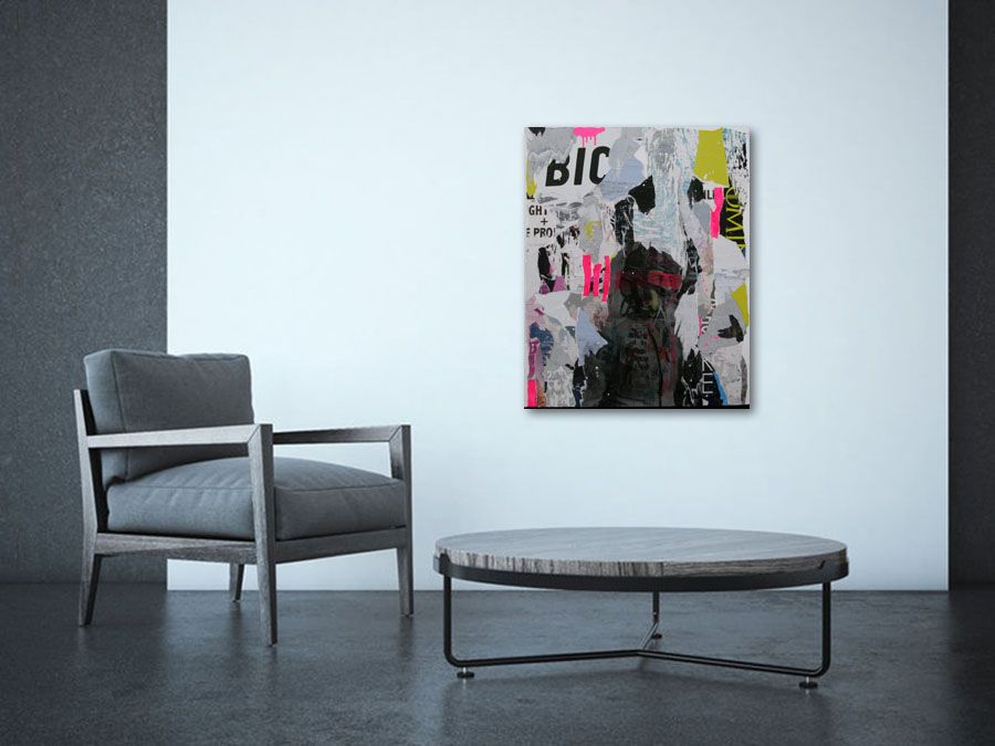 Tableau de LN LE PAPE a pour titre  LE MARIE style graphique dim : LN LE PAPEprix: