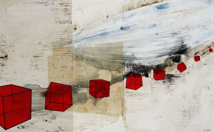 Tableau de LUDOVIC MERCHER a pour titre  ESCAPE style no dim : LUDOVIC MERCHERprix:1200