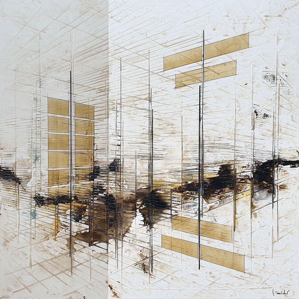 Tableau de LUDOVIC MERCHER a pour titre  CONNECTION style abstrait dim : LUDOVIC MERCHERprix:1000