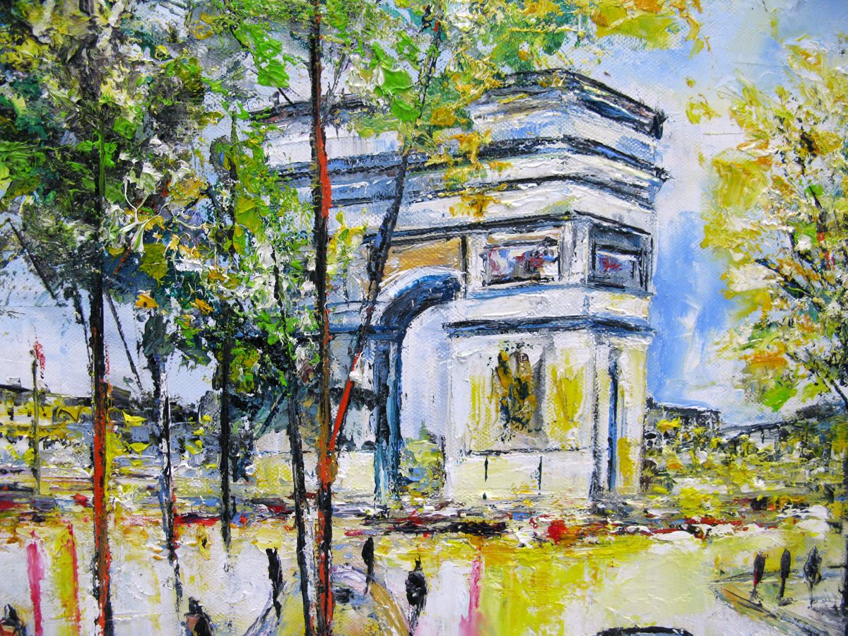 Tableau de PHIL a pour titre  L'Etoile, Paris style figuratif dim : PHILprix:300