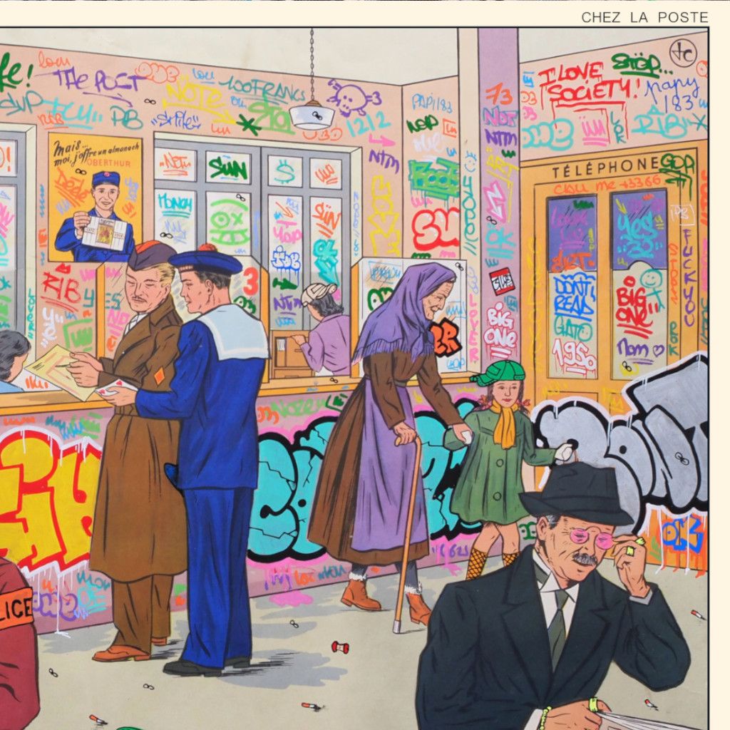 Editions d'art de BLACH a pour titre  La Poste style street art dim : BLACHprix:100